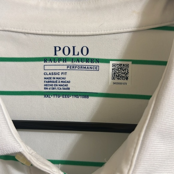 NWT Polo Ralph Lauren Performance Golf Button Down Striped Polo XXL - Picture 3 of 7